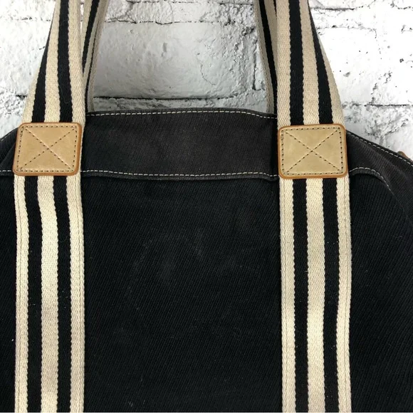 Pottery Barn Kids Black and Tan Striped Bag - Picture 8 of 12